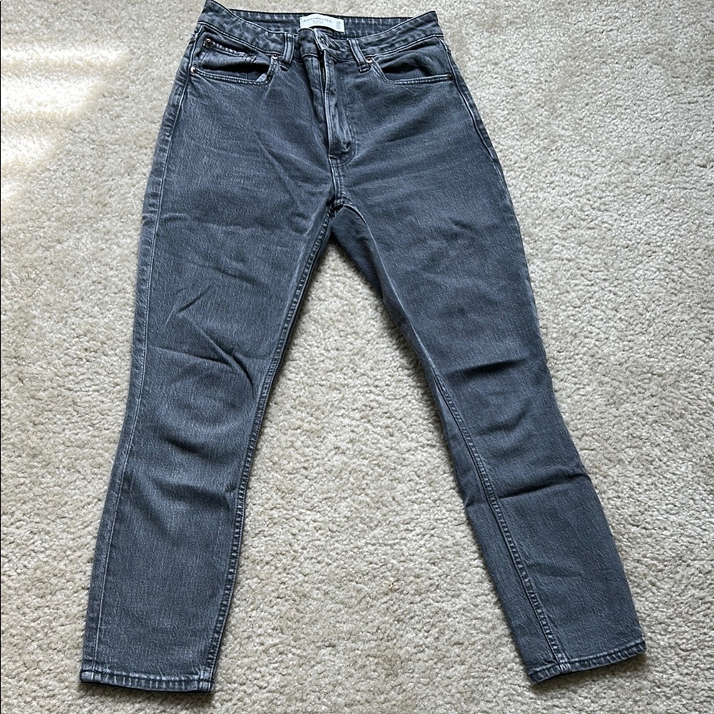 Abercrombie Gray Skinny High Rise Women's Jeans Size 25 Curve Love